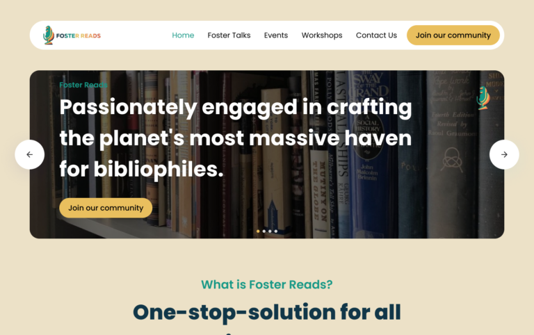 Fosterreads website